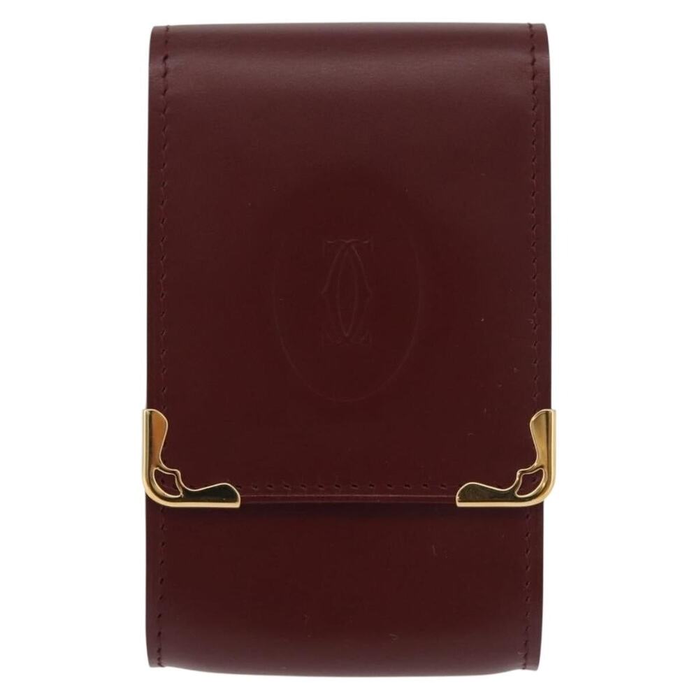 Cartier Leather Must Line Cigarette Case Red